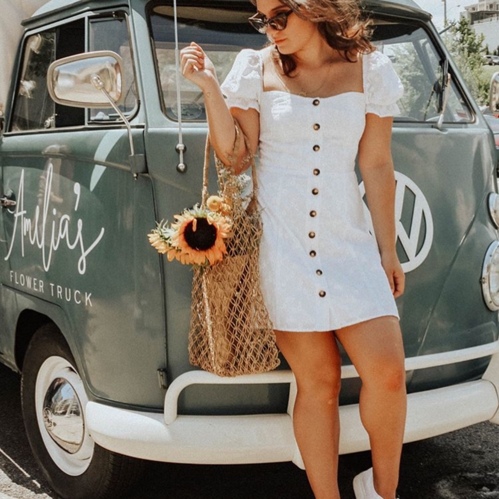 Show me your MuMu white eyelet dress
